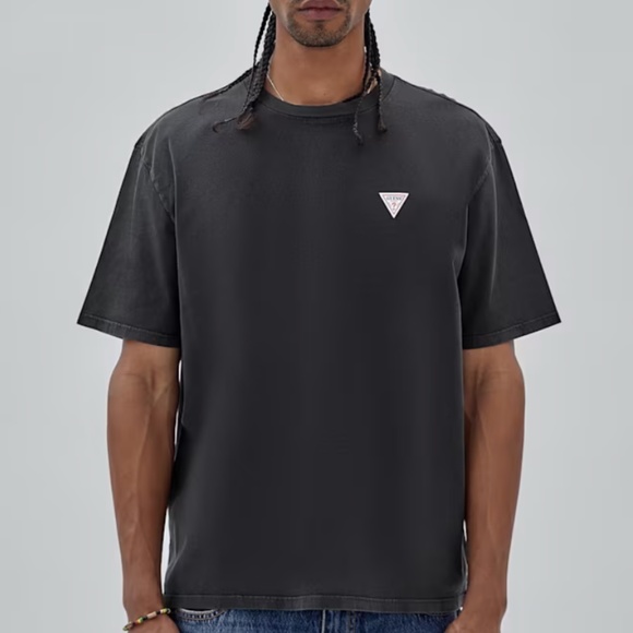 NEW Guess Originals Signature Tee Color: Jet Black Multi UNISEX - Picture 4 of 11